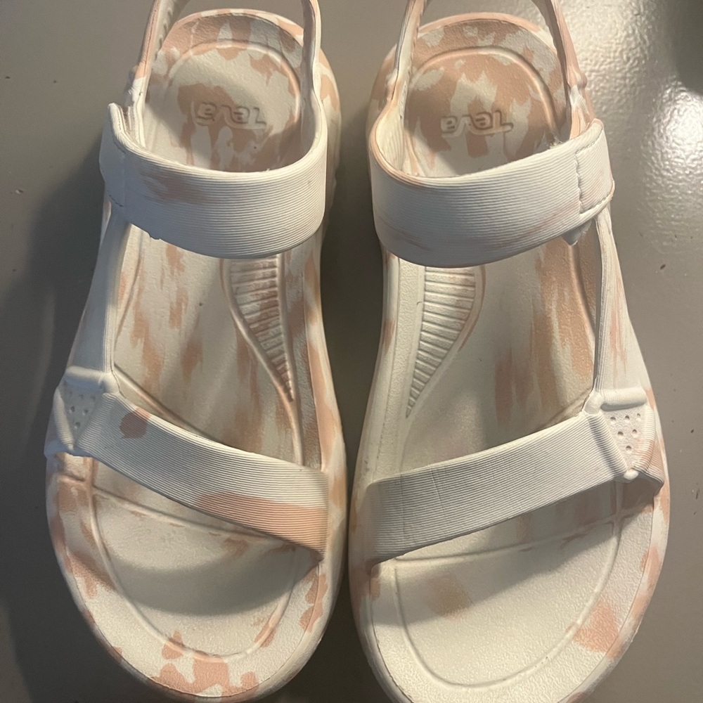 Teva White and Blush Women's Sport Sandals